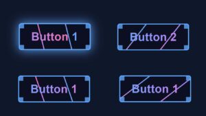 Animated gradient button style with hover glow effect